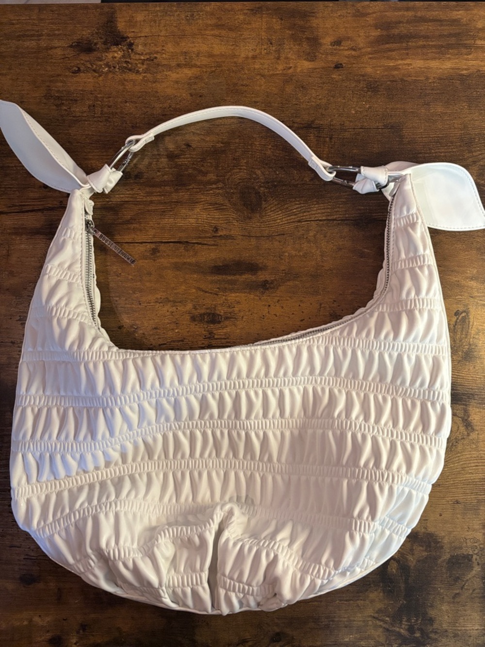 House of Want How We Saunter Boette Vegan Leather Shirred Shoulder Bag